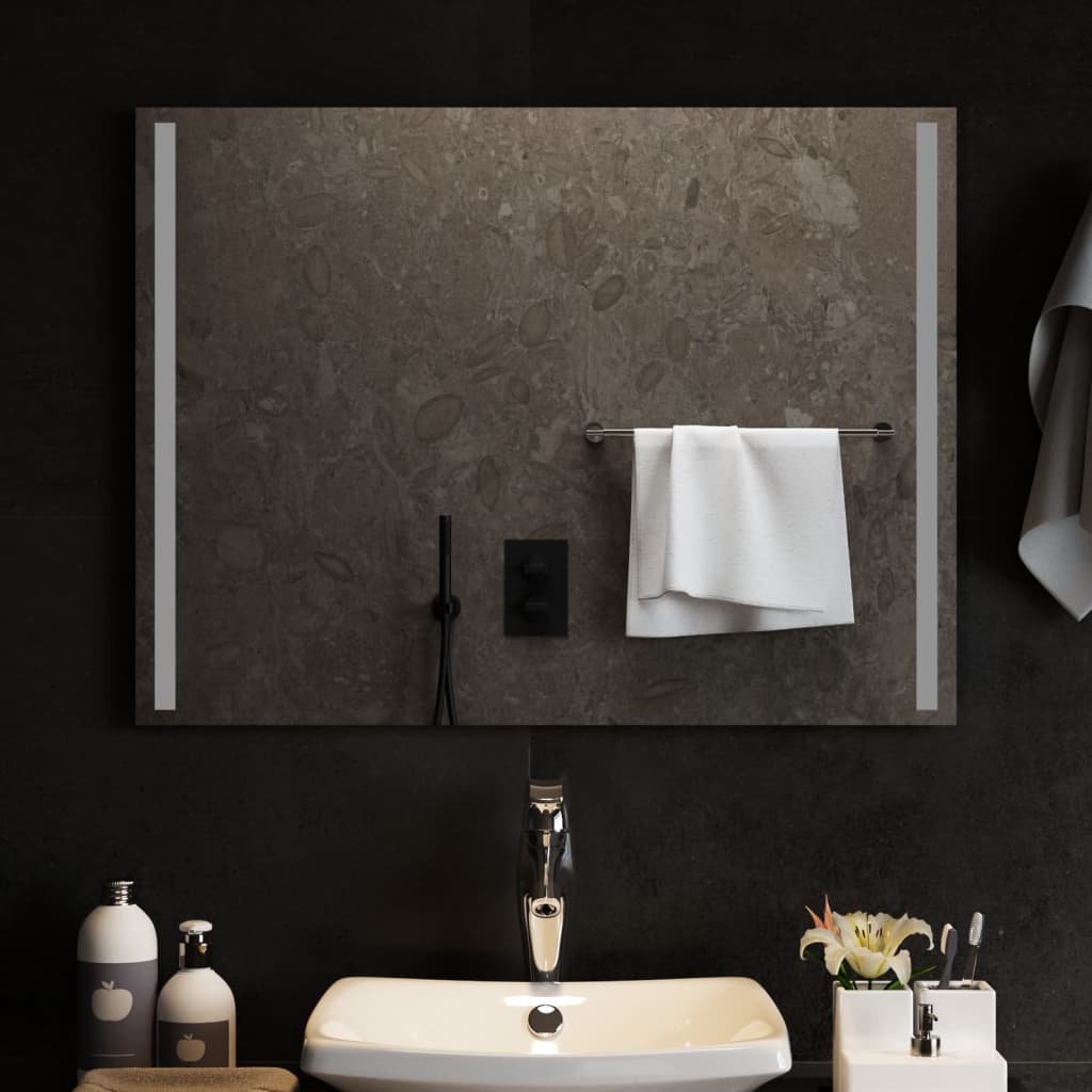 Specchio da Bagno con Luci LED 80x60 cm - homemem39