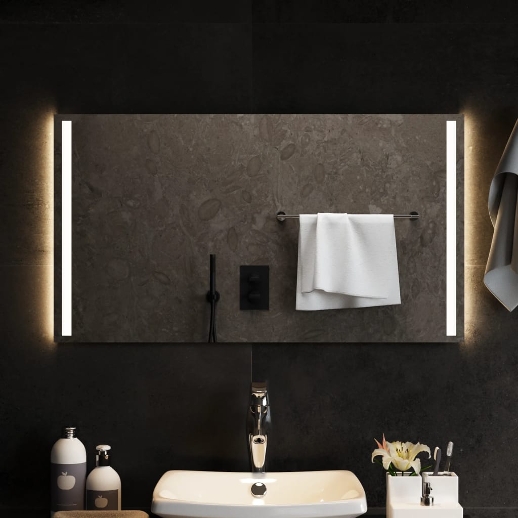 Specchio da Bagno con Luci LED 90x50 cm - homemem39