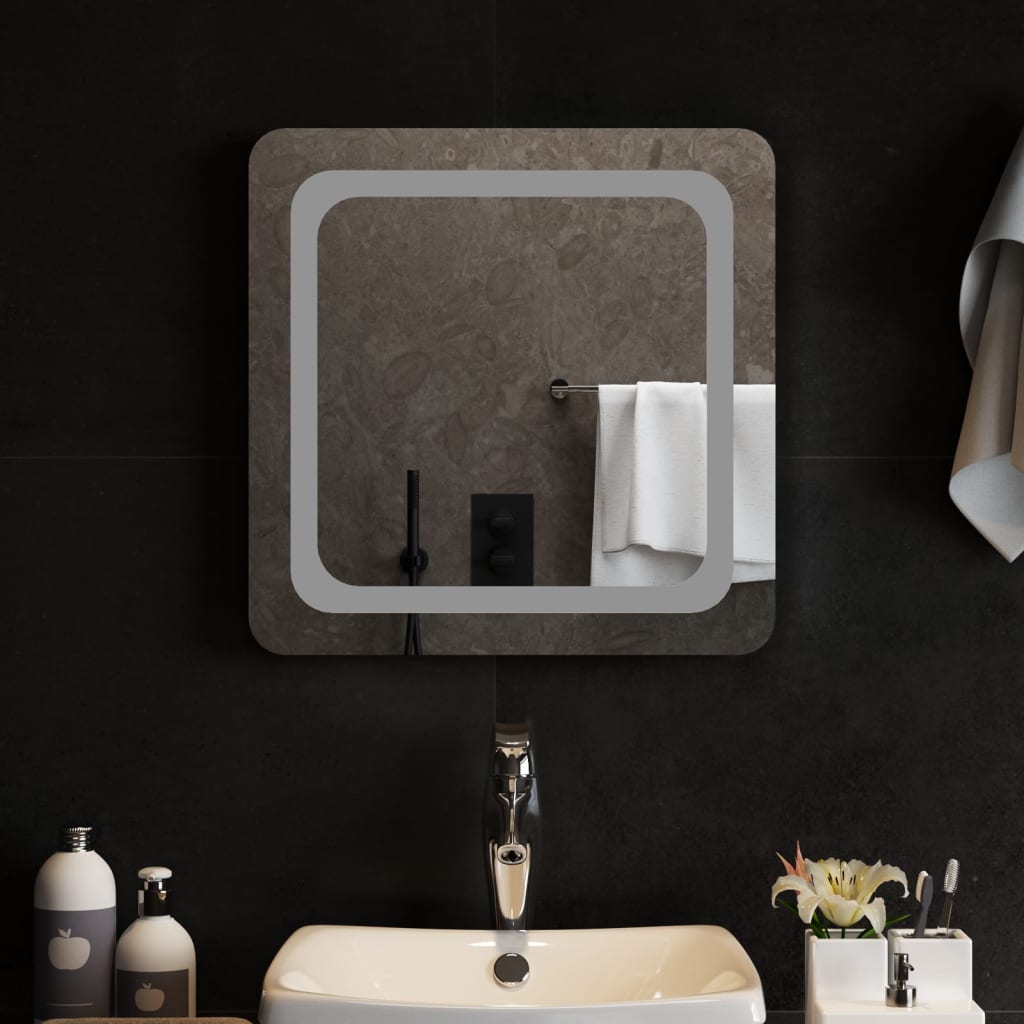 Specchio da Bagno con Luci LED 50x50 cm - homemem39