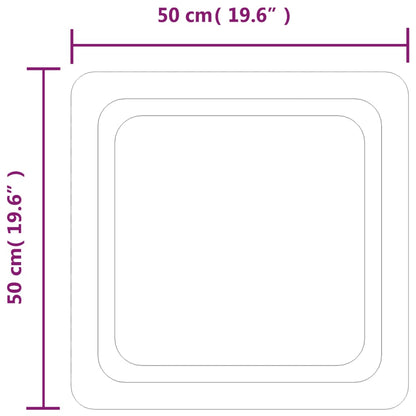 Specchio da Bagno con Luci LED 50x50 cm - homemem39