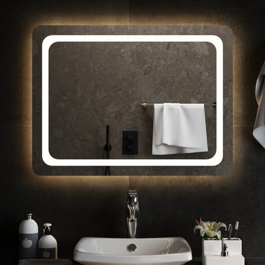 Specchio da Bagno con Luci LED 80x60 cm - homemem39