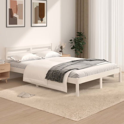 Giroletto Bianco Legno Massello di Pino 120x190cm Small Double - homemem39