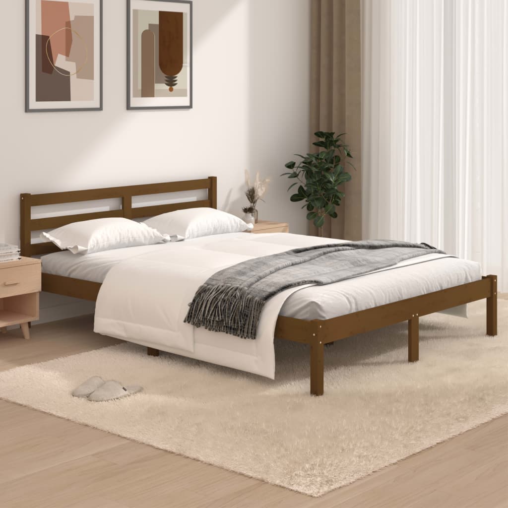 Giroletto Legno Massello Pino 120x190 cm Miele 4FT Small Double - homemem39