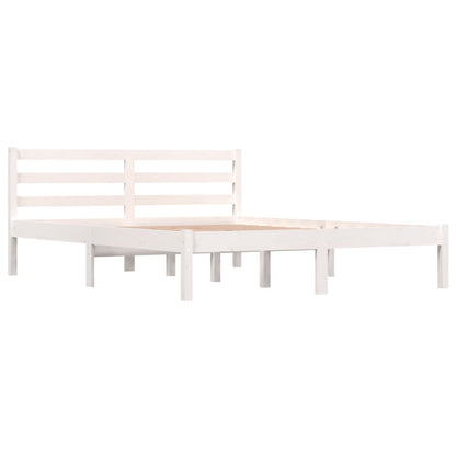 Giroletto in Legno Massello di Pino 140x190 cm Bianco - homemem39