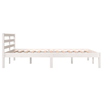 Giroletto in Legno Massello di Pino 140x190 cm Bianco - homemem39