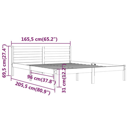 Giroletto in Legno Massello di Pino 160x200 cm - homemem39