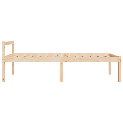 Letto per Anziani 75x190 cm Small Single Legno Massello di Pino - homemem39