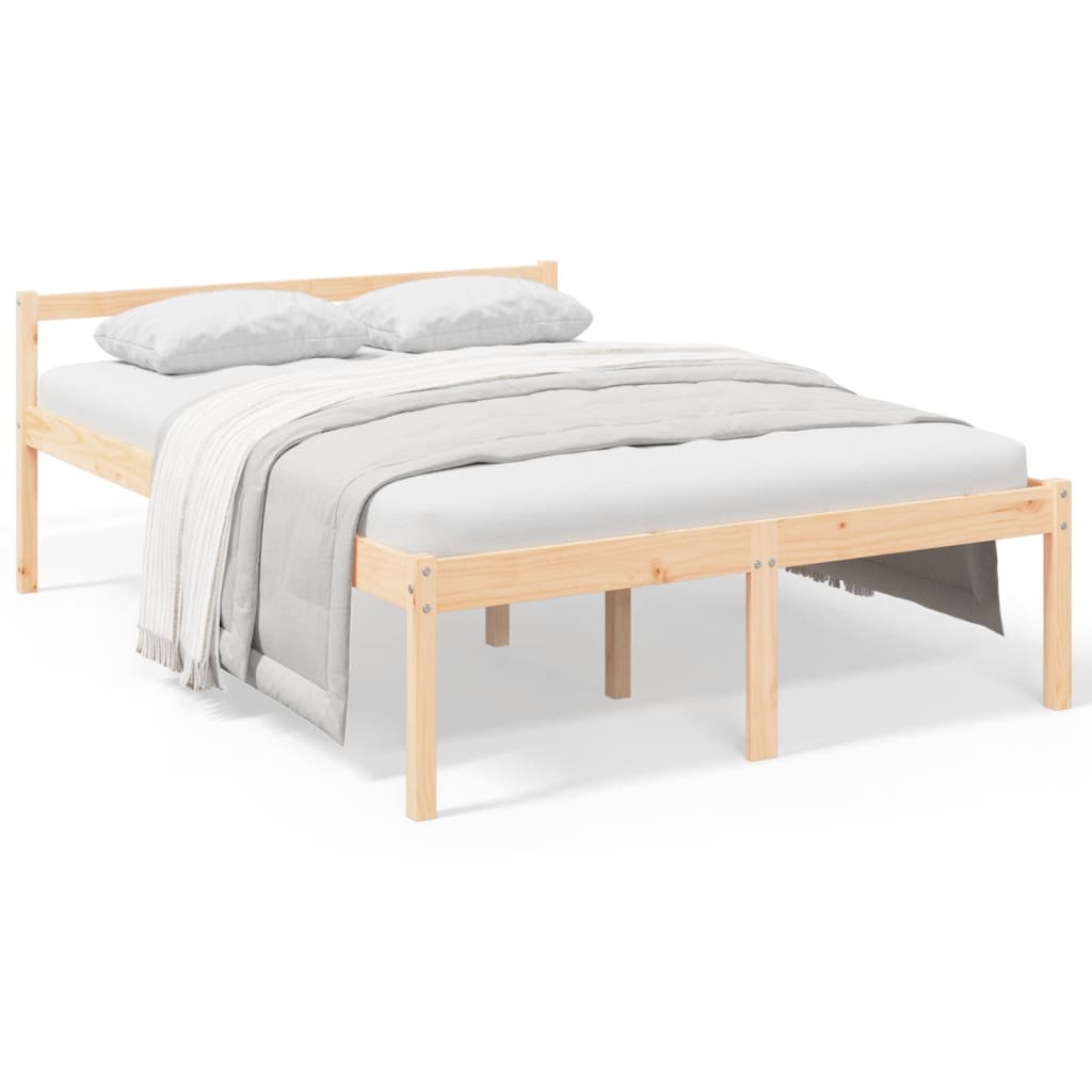 Letto per Anziani 135x190 cm Double in Legno Massello di Pino - homemem39