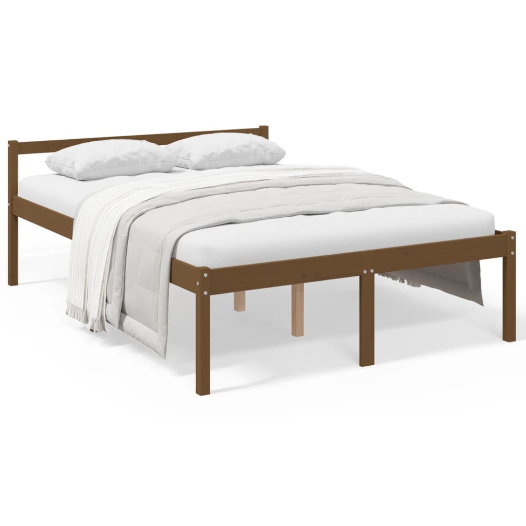 Letto per Anziani Miele 135x190 cm Double in Legno di Pino - homemem39