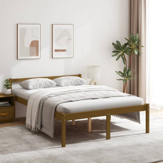 Letto per Anziani Miele 135x190 cm Double in Legno di Pino - homemem39