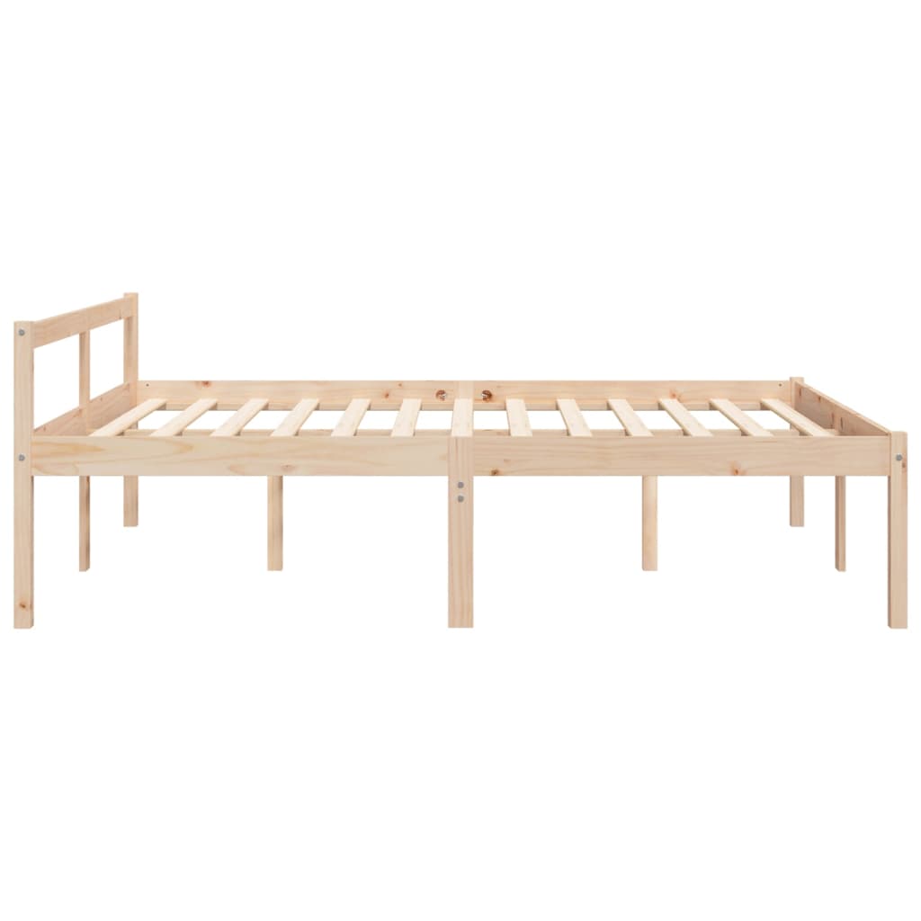 Letto per Anziani 150x200 cm King in Legno Massello di Pino - homemem39