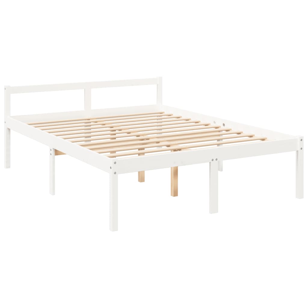 Letto per Anziani 150x200 cm King in Legno Massello di Pino - homemem39