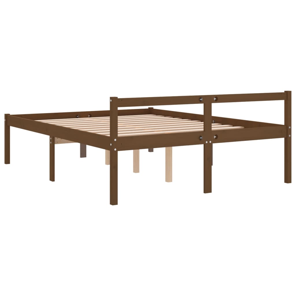 Letto per Anziani 150x200 cm King in Legno Massello di Pino - homemem39