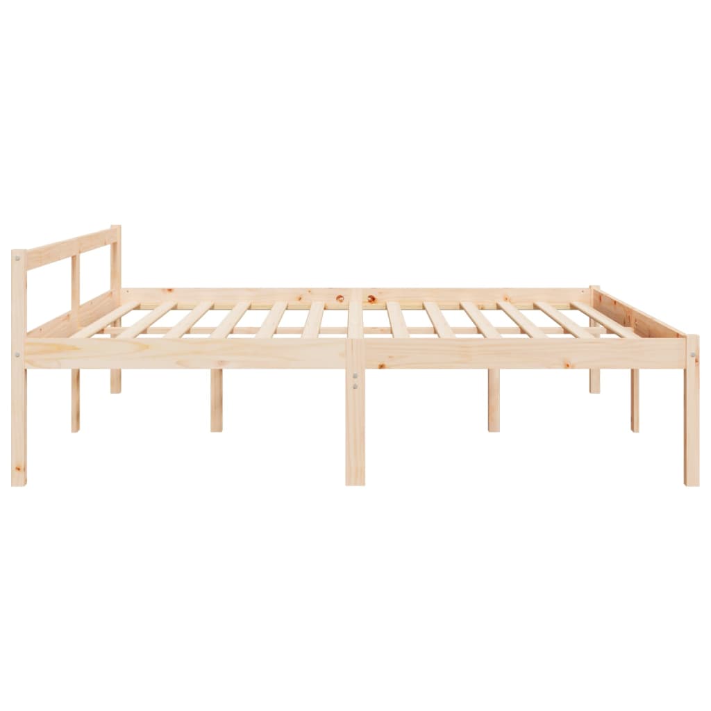 Letto per Anziani 180x200 cm Super King Legno Massello di Pino - homemem39