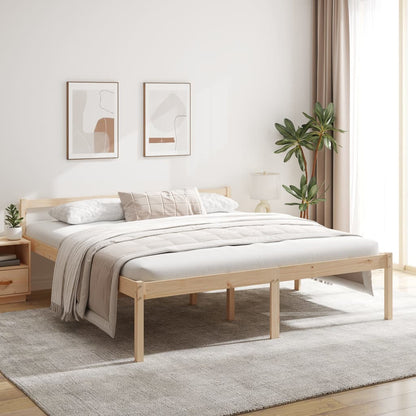 Letto per Anziani 180x200 cm Super King Legno Massello di Pino - homemem39