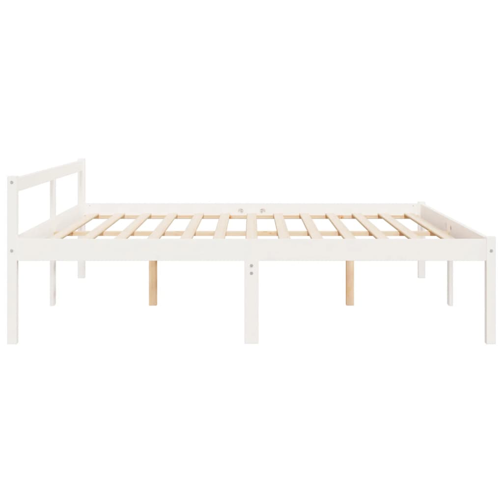 Letto per Anziani Bianco 180x200 cm Super King Legno di Pino - homemem39