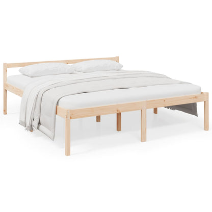 Letto per Anziani 200x200 cm in Legno Massello di Pino - homemem39