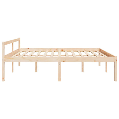 Letto per Anziani 200x200 cm in Legno Massello di Pino - homemem39