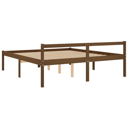 Letto per Anziani Miele 200x200 cm in Legno Massello di Pino - homemem39