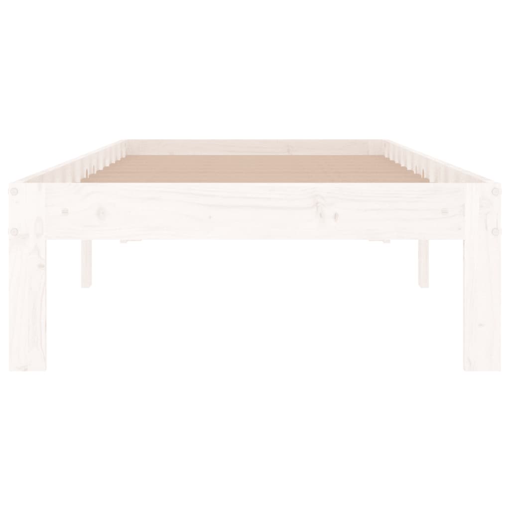 Giroletto Bianco in Legno Massello 75x190 cm Small Single - homemem39