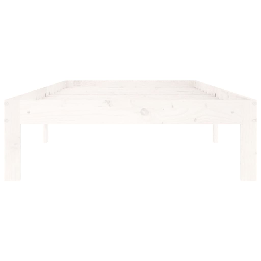 Giroletto Bianco in Legno Massello di Pino 90x200 cm - homemem39