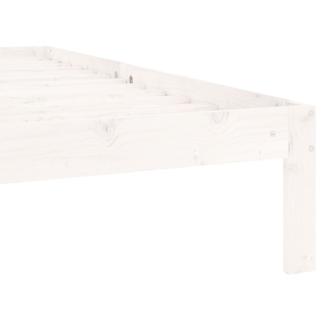 Giroletto Bianco in Legno Massello di Pino 90x200 cm - homemem39