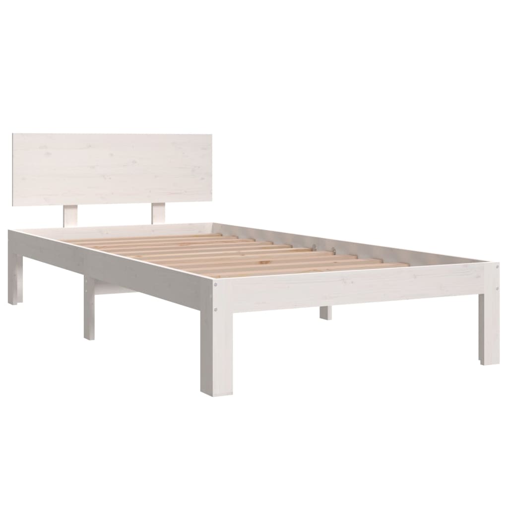 Giroletto Bianco in Legno Massello 90x190 cm Single - homemem39