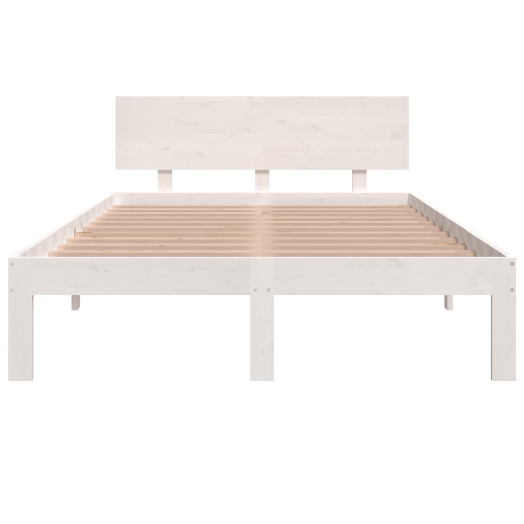 Giroletto Bianco in Legno Massello 120x190 cm Small Double - homemem39