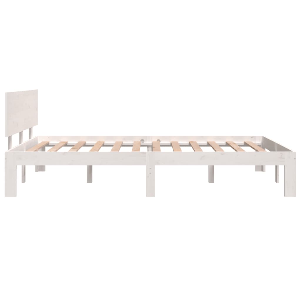 Giroletto Bianco in Legno Massello 120x190 cm Small Double - homemem39