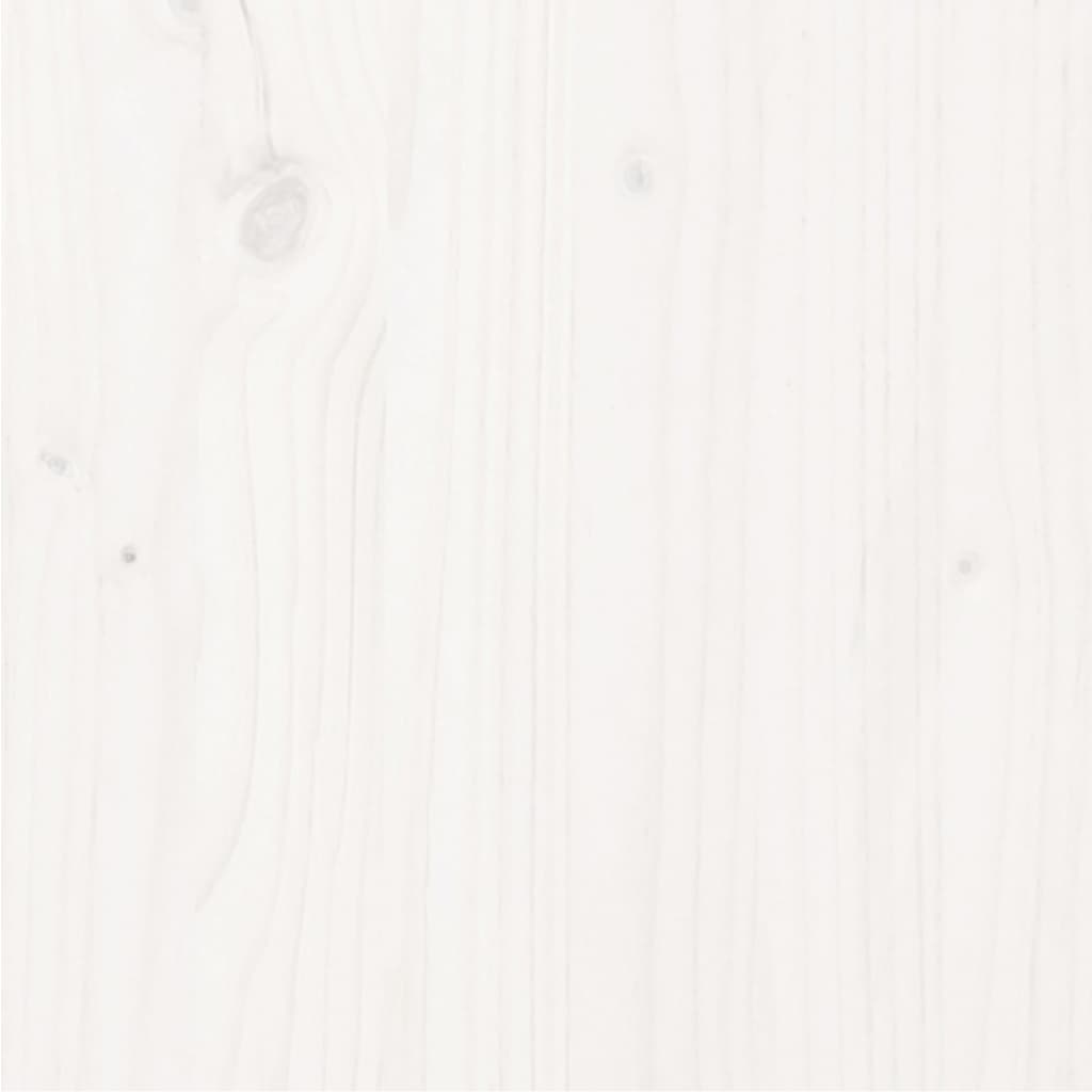 Giroletto Bianco in Legno Massello di Pino 120x200 cm - homemem39