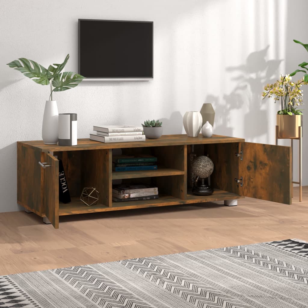 Mobile per TV Rovere Fumo 110x40x35 cm Legno Multistrato - homemem39