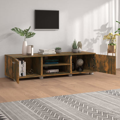 Mobile TV Rovere Fumo 140x40x35 cm in Legno Multistrato - homemem39