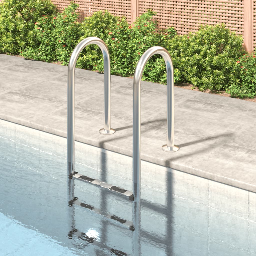 Scala per Piscina 54x38x158 cm Acciaio Inox 304 - homemem39