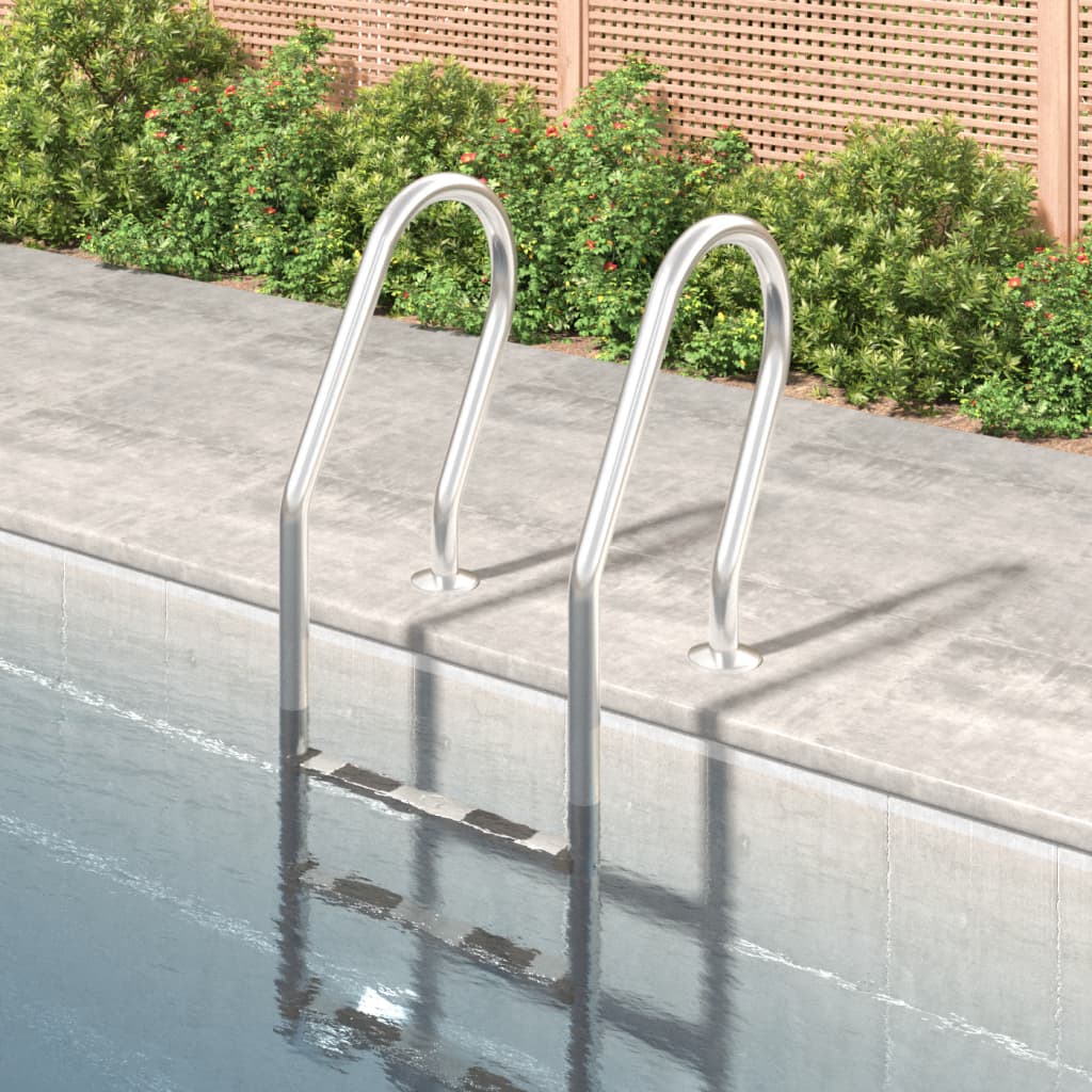 Scala per Piscina 54x38x158 cm Acciaio Inox 304 - homemem39