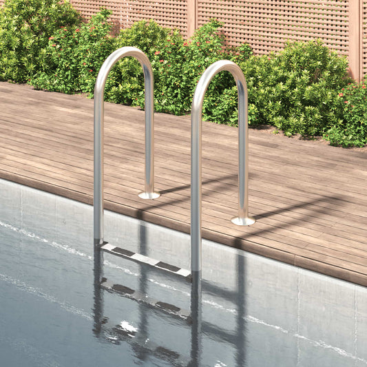 Scala per Piscina 54x38x158 cm Acciaio Inox 304 - homemem39