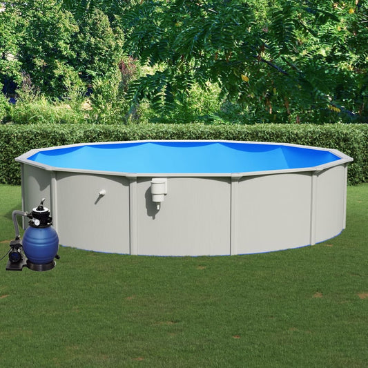 Piscina con Pompa Filtro a Sabbia 550x120 cm - homemem39