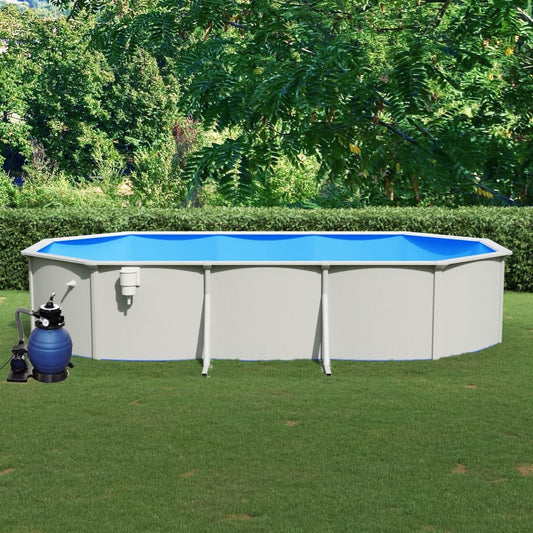 Piscina con Pompa Filtro a Sabbia 610x360x120 cm - homemem39