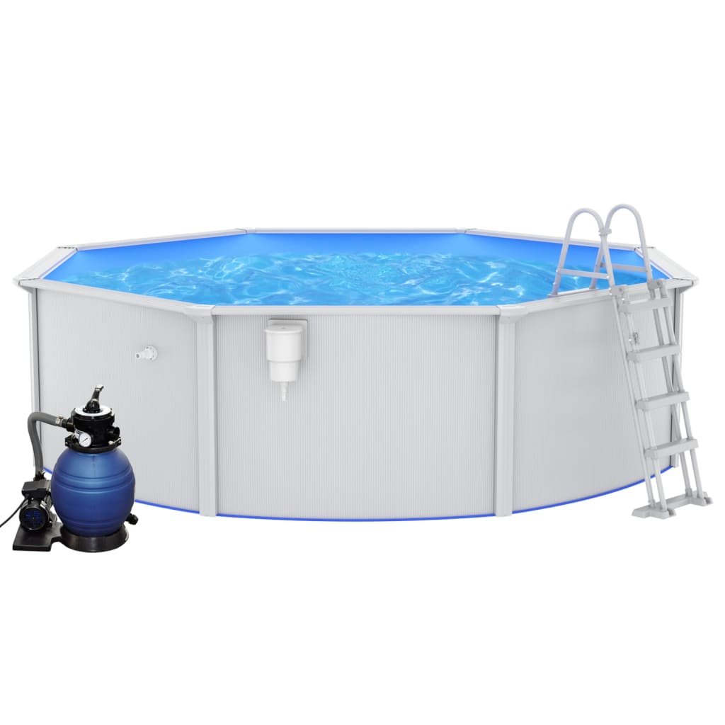 Piscina con Pompa Filtro a Sabbia e Scaletta 460x120 cm - homemem39