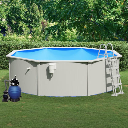 Piscina con Pompa Filtro a Sabbia e Scaletta 460x120 cm - homemem39