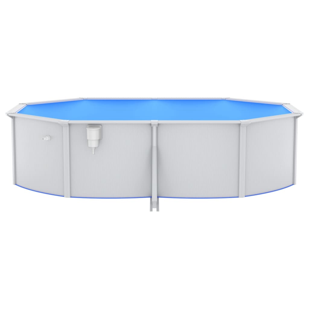 Piscina con Pompa Filtro a Sabbia e Scaletta 490x360x120 cm - homemem39