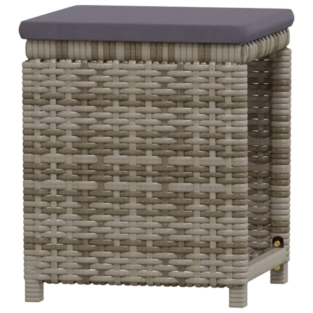 Set Divani da Giardino 6 pz con Cuscini in Polyrattan Grigio - homemem39