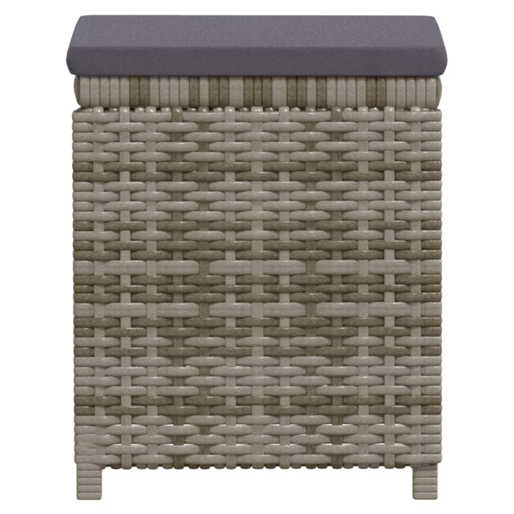 Set Divani da Giardino 6 pz con Cuscini in Polyrattan Grigio - homemem39