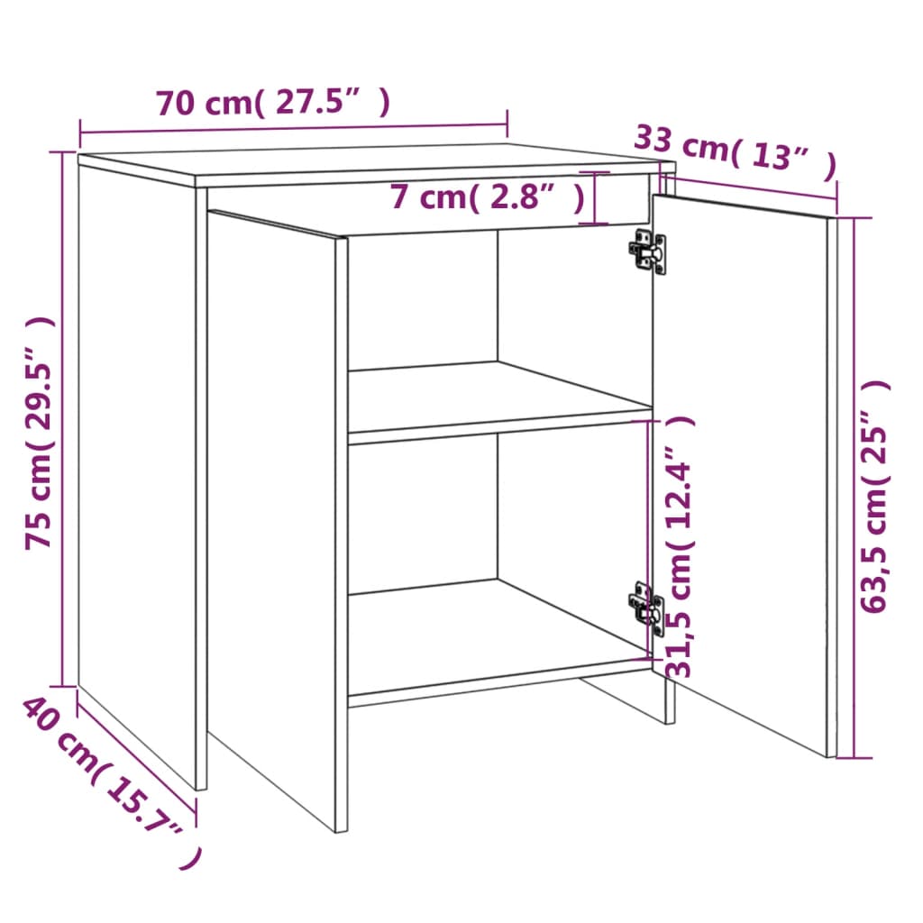 Credenze 3 pz Rovere Sonoma in Legno Multistrato - homemem39