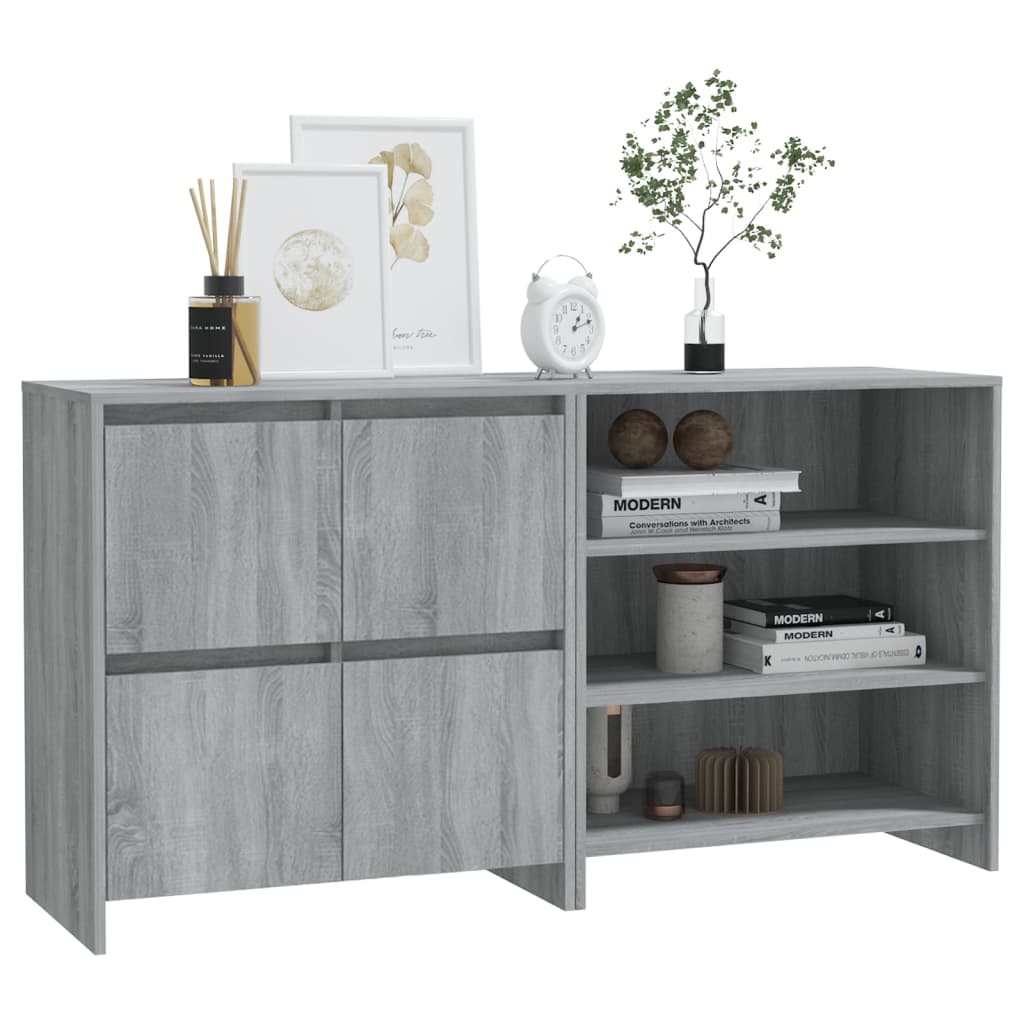 Credenze 2 pz Grigio Sonoma in Legno Multistrato - homemem39