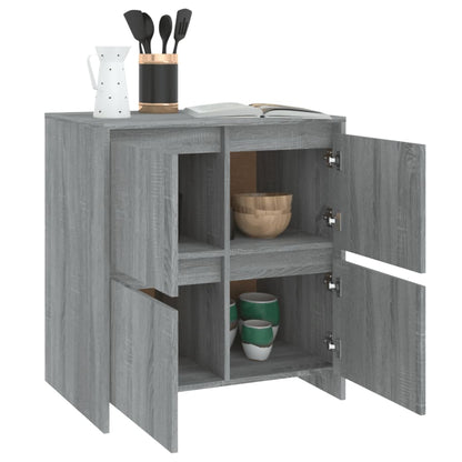 Credenze 2 pz Grigio Sonoma 70x41x75 cm in Truciolato - homemem39