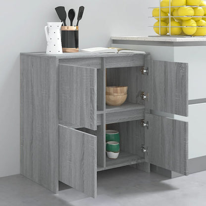 Credenze 2 pz Grigio Sonoma 70x41x75 cm in Truciolato - homemem39