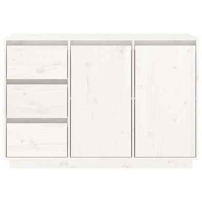 Credenza Bianca 111x34x75 cm in Legno Massello di Pino - homemem39