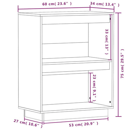 Mobile Consolle 60x34x75 cm in Legno Massello di Pino - homemem39