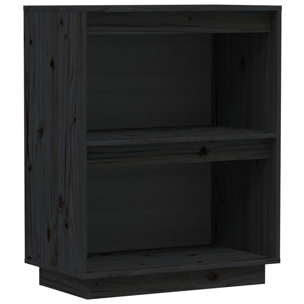 Mobile Consolle Nero 60x34x75 cm in Legno Massello di Pino - homemem39