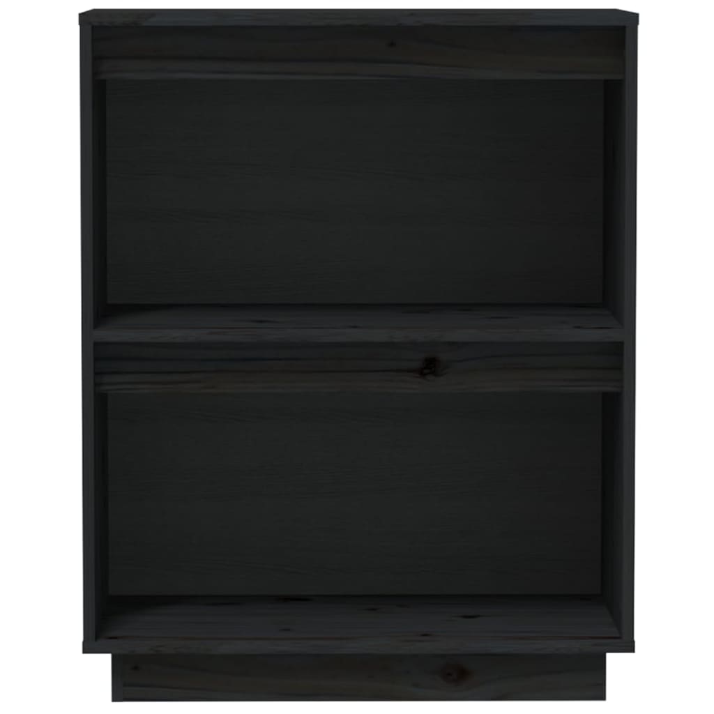 Mobile Consolle Nero 60x34x75 cm in Legno Massello di Pino - homemem39